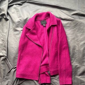 Womens majenta wool zip Jacket size small